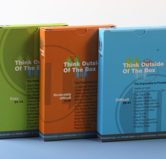 The contents of the kit "Think Outside The Box"