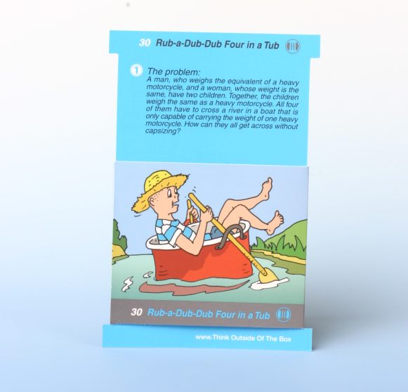 Riddle card from the kit "Think Outside The Box"