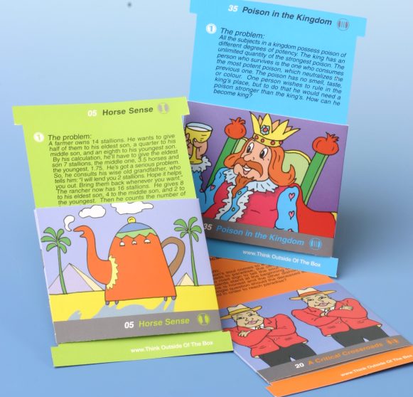 Riddle cards from the kit "Think Outside The Box"