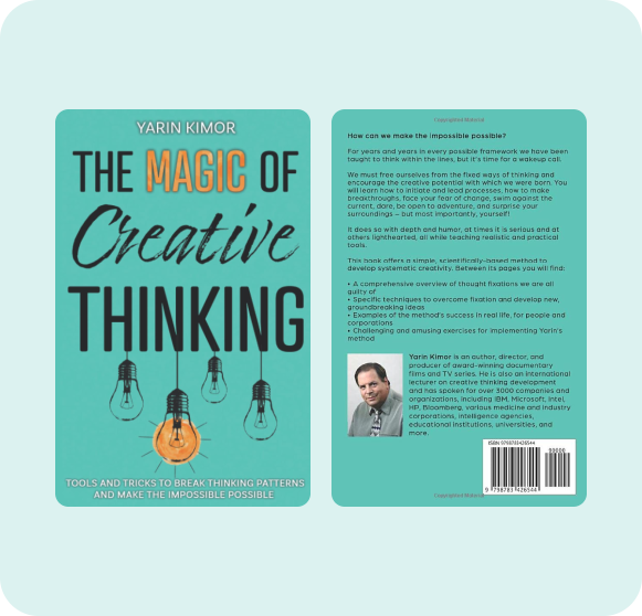 The Magic Of Creative Thinking book cover (front and back)